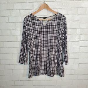 Chances R black and white blouse